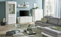 Tische Verkäufe 36 Couchtisch Glas Metall drehbar Budelli | Klarglas