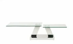 Couchtisch Glas Metall drehbar Budelli | Klarglas -Tische Verkäufe 10326287 4 201811271457