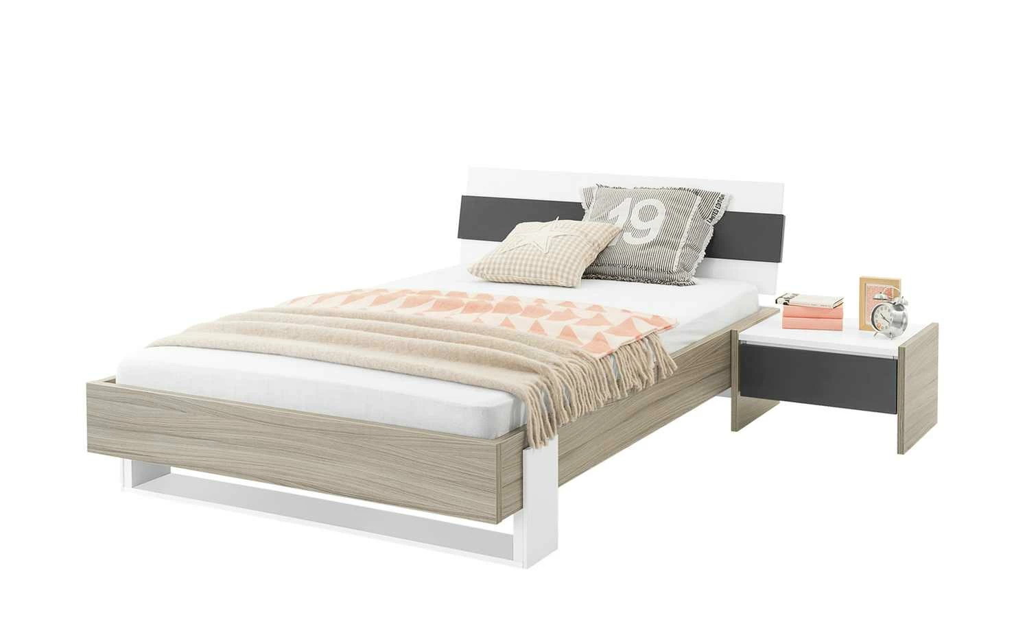 Nachtkommode Holly Nachtkommode Holly | Treibholz (Nachbildung) / Weiß / Anthrazit Nein 34|cm -Tische Verkäufe 11117306 1 201811271524