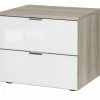 meinSchrank Nachtkommode One 710 | Weiß / Platin-Eiche (Nachbildung) -Tische Verkäufe 11135968 1 202109021233