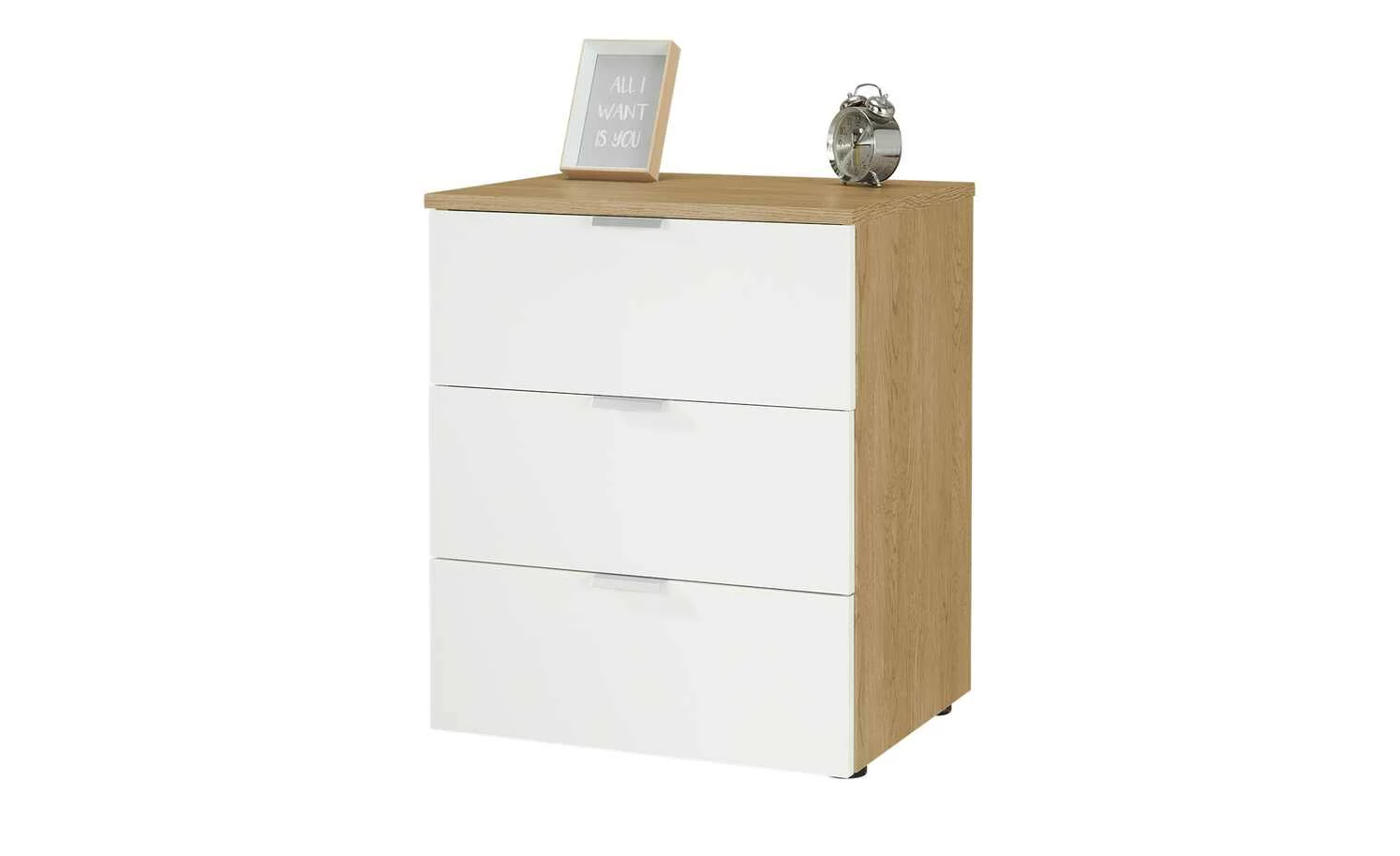 meinSchrank Nachtkommode One 710 meinSchrank Nachtkommode One 710 | Weiß / Riviera Eiche (Nachbildung) -Tische Verkäufe 11136008 2 202109061235