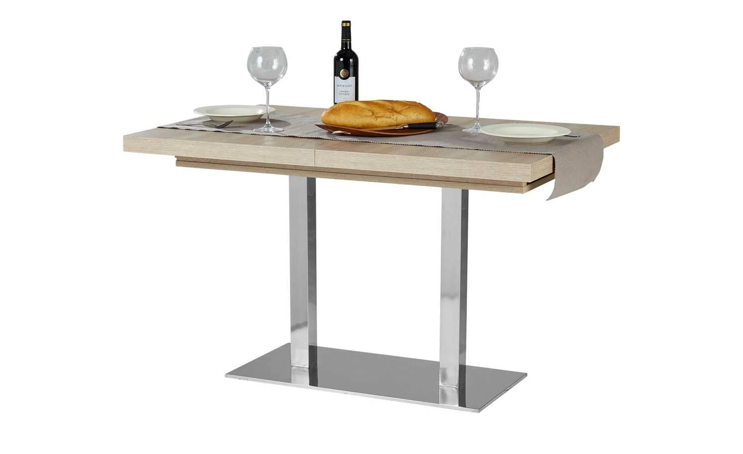 Kulissentisch ausziehbar Kris Kulissentisch ausziehbar Kris | Eiche sägerau (Nachbildung) / silberfarben -Tische Verkäufe 11303838 5 201811271500