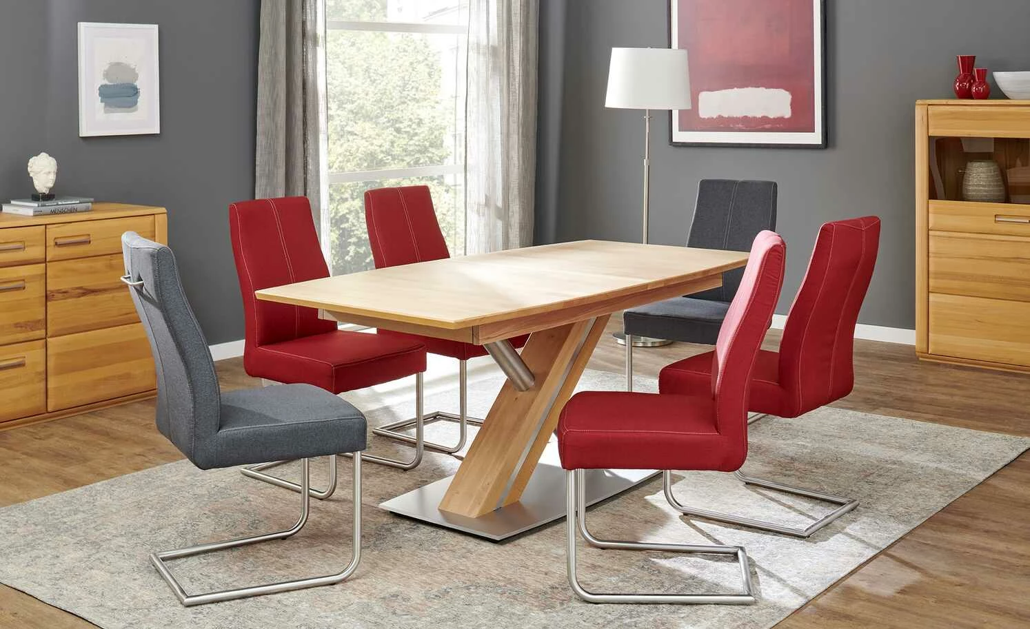 Woodford Säulentisch massiv ausziehbar Tristan Woodford Säulentisch massiv ausziehbar Tristan | ca. 160x90 cm mit 1 Einlegeplatte -Tische Verkäufe 11308676 5 202105261238