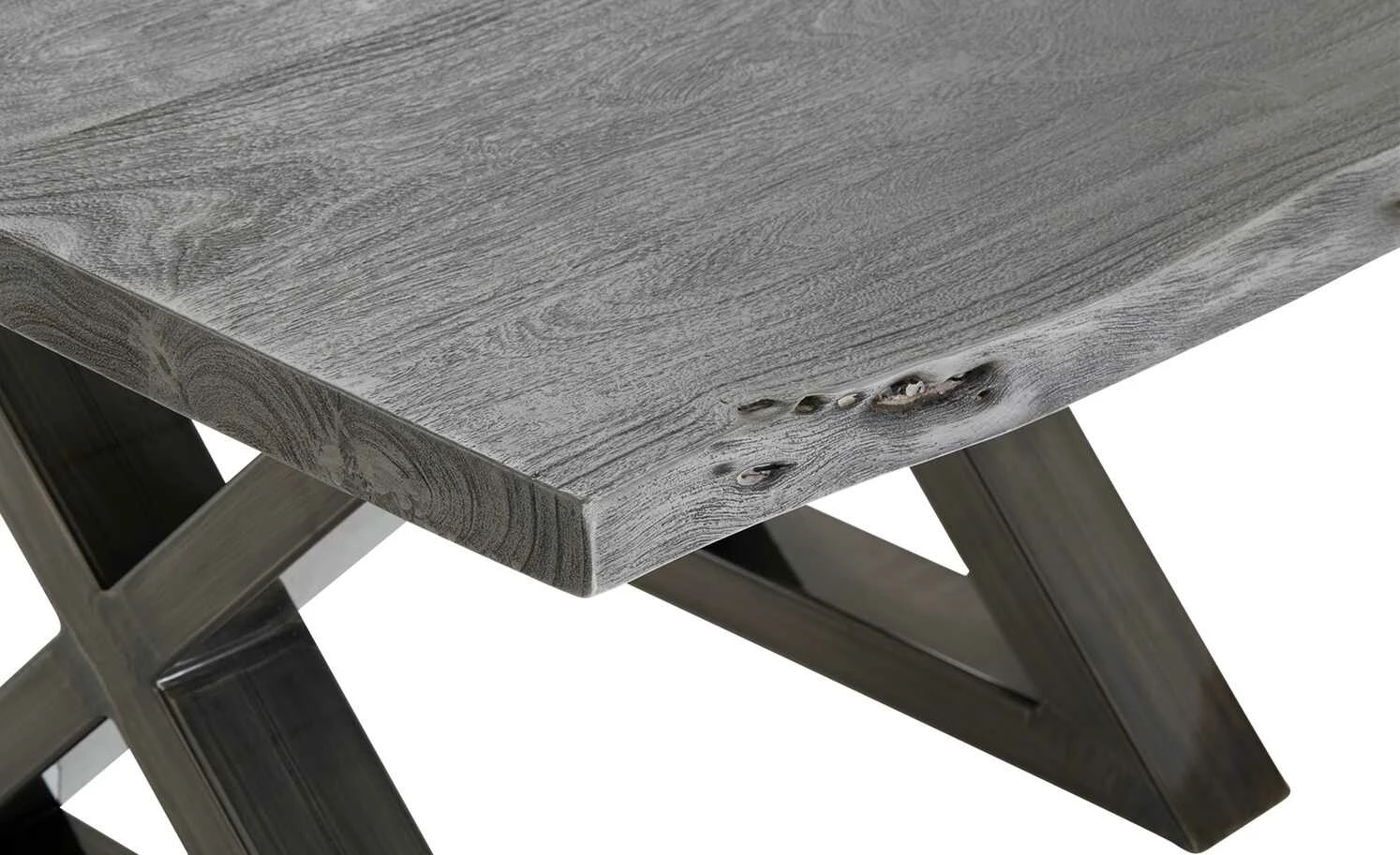 Woodford Couchtisch Alabria Woodford Couchtisch Alabria | Akazie Grau 75 x 75 cm Antikgrau Gestell in X-Form -Tische Verkäufe 11327322 14 202205311237