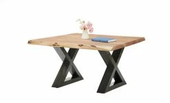 Woodford Couchtisch Alabria | Akazie Natur 75 x 75 cm Antikgrau Gestell in X-Form -Tische Verkäufe 11327423 3 202010281142