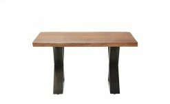 Woodford Couchtisch Alabria | Akazie Walnussfarben 75 x 75 cm Antikgrau Gestell in X-Form -Tische Verkäufe 11327424 5 202009152248