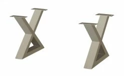 Woodford Couchtisch Alabria | Akazie Grau 75 x 75 cm edelstahlfarbig Gestell in X-Form -Tische Verkäufe 11327430 5 202205311237