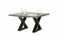 Woodford Couchtisch Alabria | Akazie Grau 75 x 75 cm Anthrazit Gestell in X-Form -Tische Verkäufe 11327436 4 202009152248