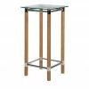 Beistelltisch Holz Chrom Glas Andra