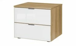 meinSchrank Nachtkommode One 710 | Weiß / Riviera Eiche (Nachbildung)