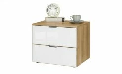 meinSchrank Nachtkommode One 710 | Weiß / Riviera Eiche (Nachbildung) -Tische Verkäufe 12104460 5 202110182235