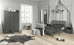 Nachttisch Chester | Grau matt