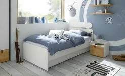 now! by hülsta minimo Nachtkommode Minimo | Weiß / Eiche Natur (Nachbildung)