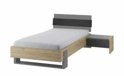 Anbau-Nachtkommode Holly | Mittelgrau / Hickory (Nachbildung) / Anthrazit -Tische Verkäufe 12114023 6 202002122240