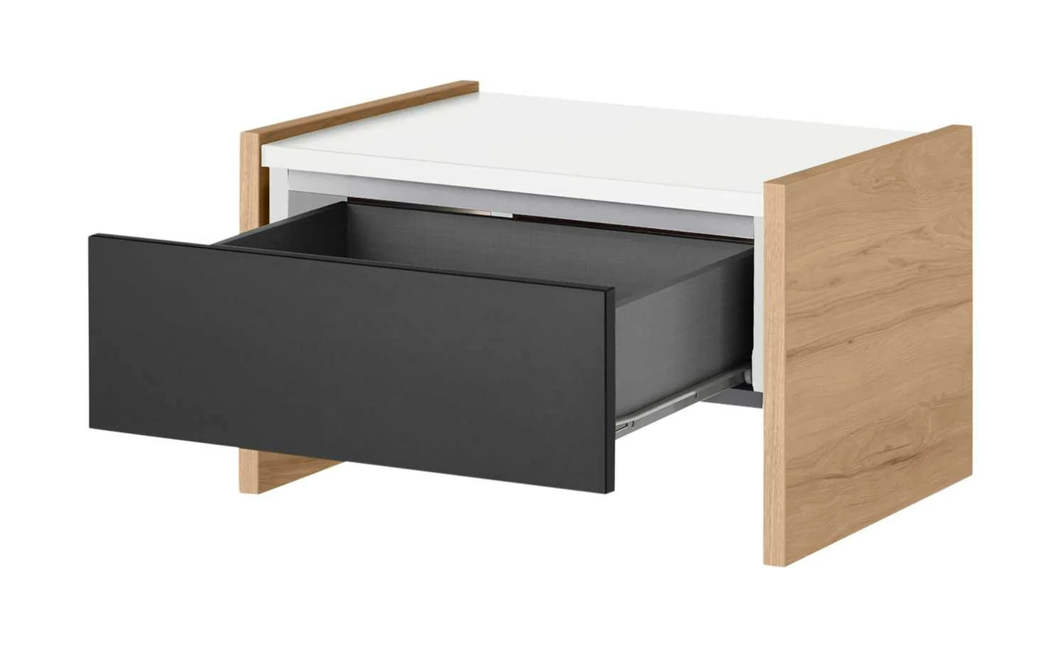 Nachtkommode Holly Nachtkommode Holly | Weiß / Hickory (Nachbildung) / Anthrazit Nein 34|cm -Tische Verkäufe 12114024 7 202002122240