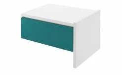 Anbau-Nachtkommode Holly | Weiß / Petrol