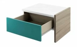 Anbau-Nachtkommode Holly | Weiß / Treibholz (Nachbildung) / Petrol -Tische Verkäufe 12114535 3 202002142232