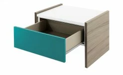 Nachtkommode Holly | Weiß / Treibholz (Nachbildung) / Petrol Nein 34|cm -Tische Verkäufe 12114541 1 202002142232