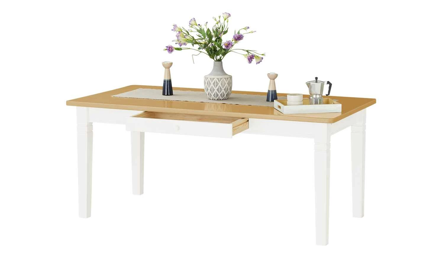 maison bleue Esstisch massiv Florian maison bleue Esstisch massiv Florian | Weiß / laugenfarben ca. 180x90 cm -Tische Verkäufe 12300937 2 202108130002