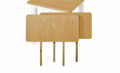 maison bleue Esstisch massiv Florian | Weiß / laugenfarben ca. 78x78 cm -Tische Verkäufe 12308072 2 202108130002