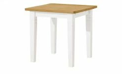 maison bleue Esstisch massiv Florian | Weiß / laugenfarben ca. 78x78 cm