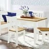 maison bleue Esstisch massiv Florian | Weiß / laugenfarben ca. 140x90 cm -Tische Verkäufe 12314406 6 202108130002