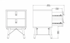 Nachtkommode Rye | Walnuss (Nachbildung) / Schwarz -Tische Verkäufe 13100449 9 202110281301