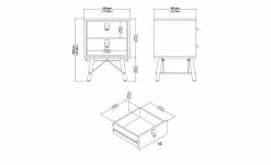 Nachtkommode Rye | Weiß 6 Nachtkommode Rye | Weiß -Tische Verkäufe 13100450 3 202110281301