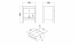 Nachtkommode Madron | Weiß 14 Nachtkommode Madron | Weiß -Tische Verkäufe 13100457 1 202111192234