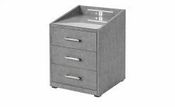 meinBett Nachtkonsole mit LED-Beleuchtung und USB-Anschluss Moon | Grau