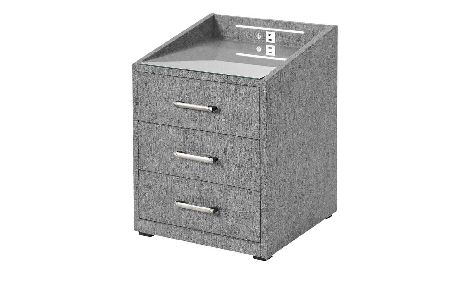 meinBett Nachtkonsole mit LED-Beleuchtung und USB-Anschluss Moon meinBett Nachtkonsole mit LED-Beleuchtung und USB-Anschluss Moon | Grau -Tische Verkäufe 13126073 1 202101061029