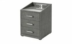 meinBett Nachtkonsole mit LED-Beleuchtung und USB-Anschluss Moon | Dunkelgrau