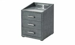 meinBett Nachtkonsole mit LED-Beleuchtung und USB-Anschluss Moon | Anthrazit