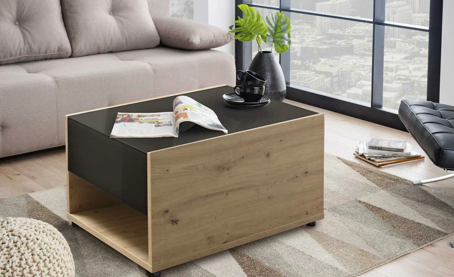 Couchtisch Vetros Couchtisch Vetros | Asteiche (Nachbildung) / Schwarz -Tische Verkäufe 13205490 4 202105072232