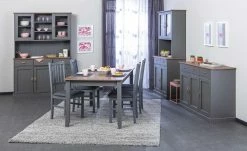 Esstisch Muslone | Grau / Braun