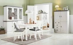 maison bleue Esstisch massiv Florian | Weiß ca. 120x78 cm