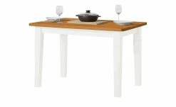 maison bleue Esstisch massiv Florian | Weiß / bernsteinfarben ca. 140x90 cm -Tische Verkäufe 13300958 1 202108130002