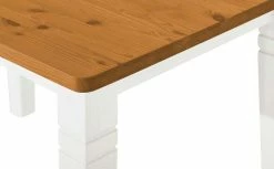 maison bleue Esstisch massiv Florian | Weiß / bernsteinfarben ca. 140x90 cm -Tische Verkäufe 13300958 4 202108130002