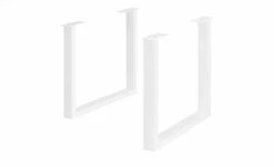 Tischgestell Tuxa massiv | Weiß U-Form (mittel)