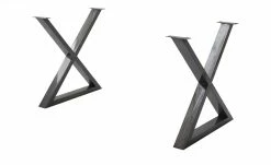 Dine + Mine Tischgestell SigNature One | Antikgrau X-Form