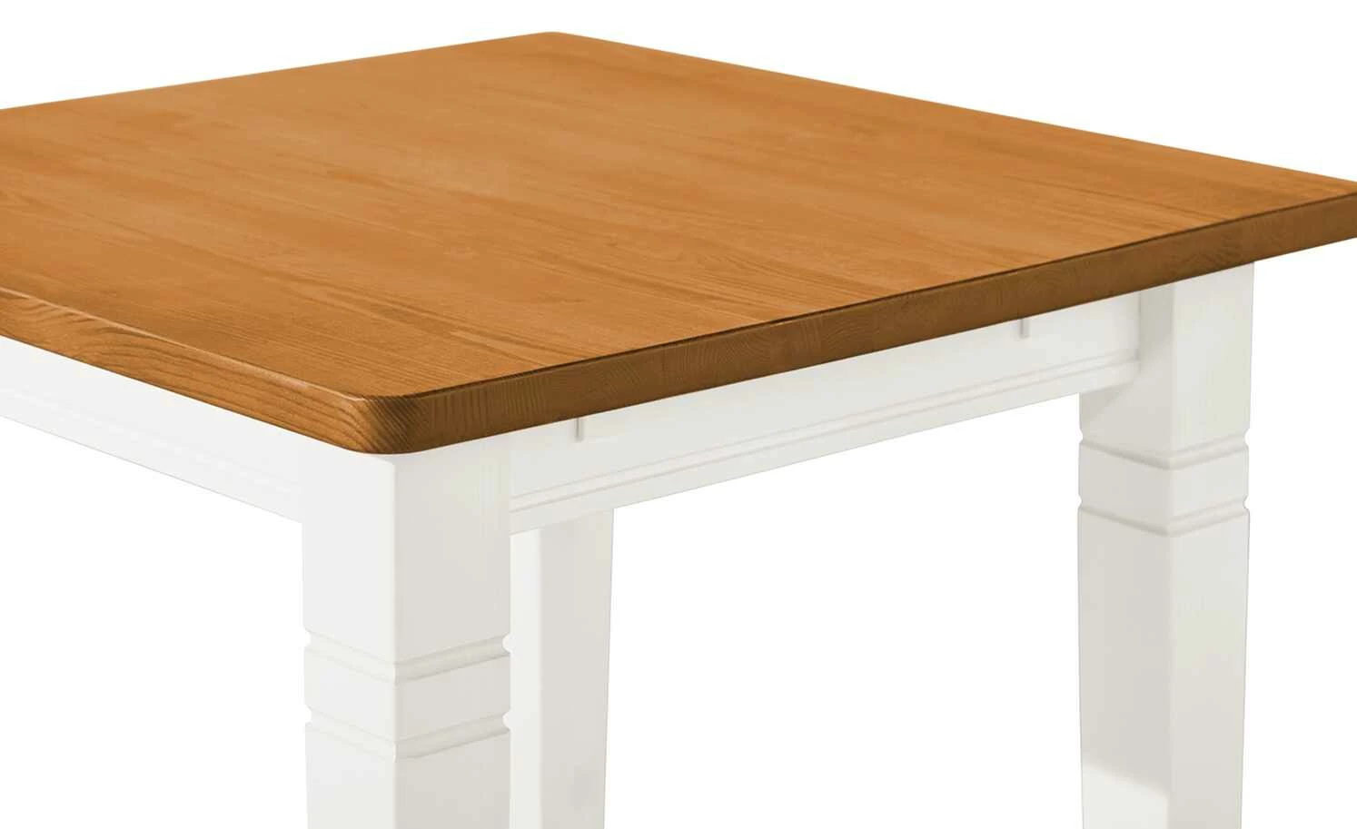 maison bleue Esstisch massiv Florian maison bleue Esstisch massiv Florian | Weiß / bernsteinfarben ca. 78x78 cm -Tische Verkäufe 13316310 3 202108130002