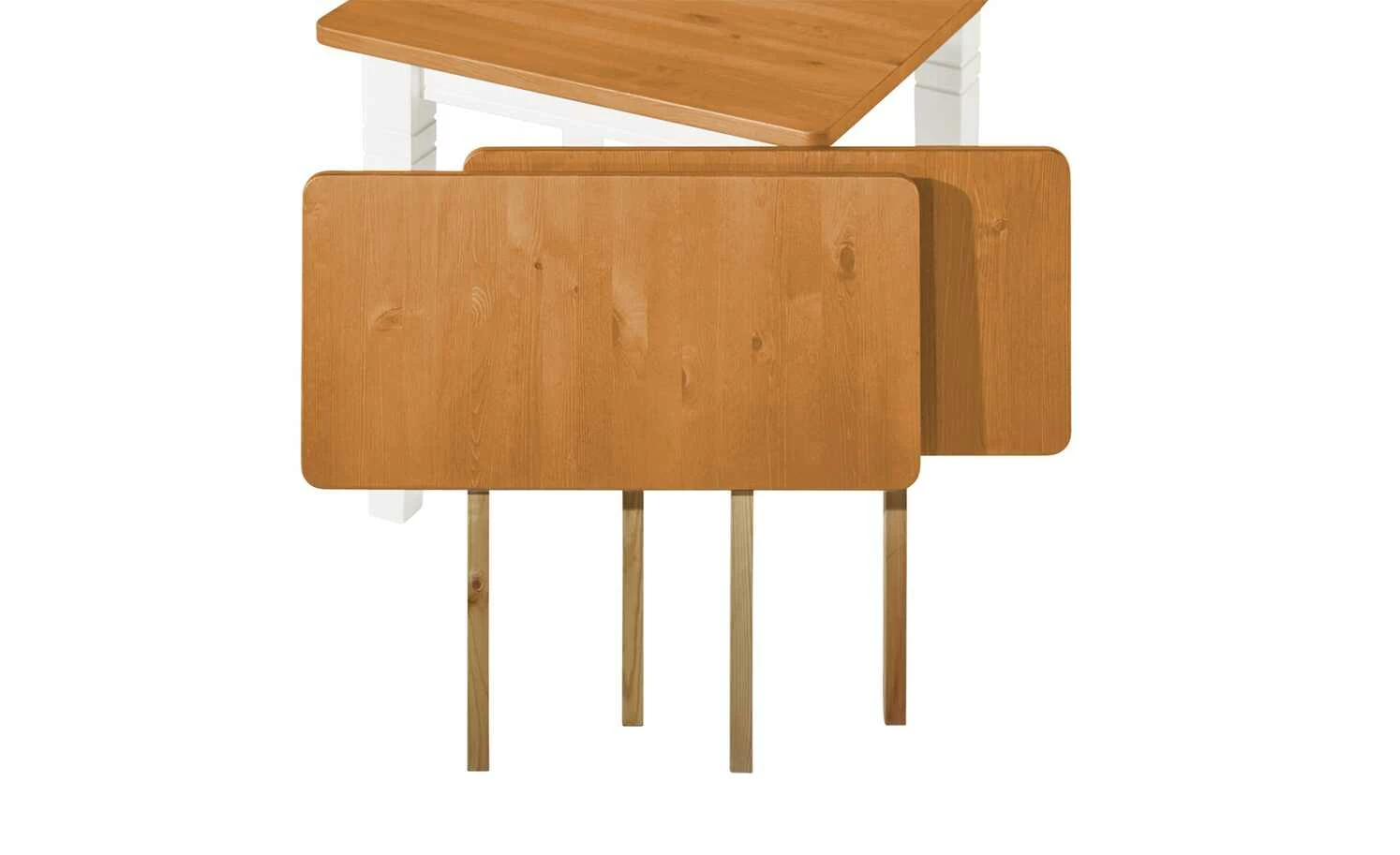 maison bleue Esstisch massiv Florian maison bleue Esstisch massiv Florian | Weiß / bernsteinfarben ca. 78x78 cm -Tische Verkäufe 13316310 4 202108130002