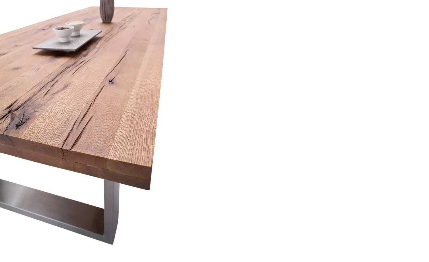 Woodford Kufen-Esstisch massiv Lavello Woodford Kufen-Esstisch massiv Lavello | Eiche Bassano Edelstahl ca. 180x100 cm -Tische Verkäufe 13316418 5 202102122237