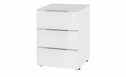 Nachtkommode Vitreo | Weiß Abdeckplatte mit zusätzlichem Glas -Tische Verkäufe 13340355 2 201901221137