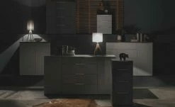 Nachtkommode Vitreo | Weiß Abdeckplatte mit zusätzlichem Glas