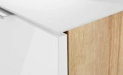 Nachtkommode Vitreo | Eiche Sägerau (Nachbildung) / Weiß Abdeckplatte mit zusätzlichem Glas -Tische Verkäufe 13340367 4 201901221137