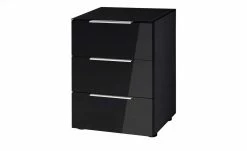 Nachtkommode Vitreo | Anthrazit Abdeckplatte mit zusätzlichem Glas