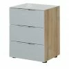 Nachtkommode Vitreo | Eiche Riviera (Nachbildung) / Seidengrau Abdeckplatte mit zusätzlichem Glas -Tische Verkäufe 13345712 2 202103122232