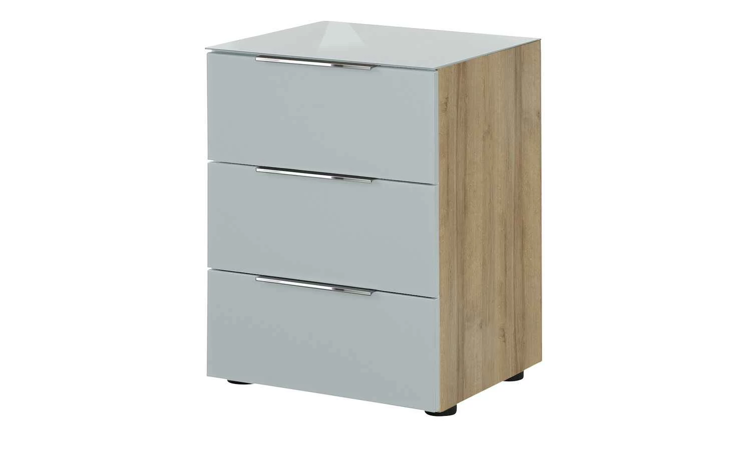 Nachtkommode Vitreo Nachtkommode Vitreo | Eiche Riviera (Nachbildung) / Seidengrau Abdeckplatte mit zusätzlichem Glas -Tische Verkäufe 13345712 2 202103122232