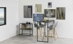 Konsolentisch Seano | Esche Schwarz (Nachbildung) / Schwarz